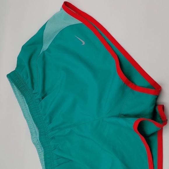 Nike Dri-Fit Running Shorts Size Medium Green/Red - Picture 4 of 9